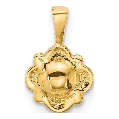 14K Yellow Gold Freshwater Cultured Pearl Button Pendant – view 3