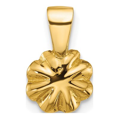 14K Yellow Gold Freshwater Cultured Pearl Flower Pendant – view 3