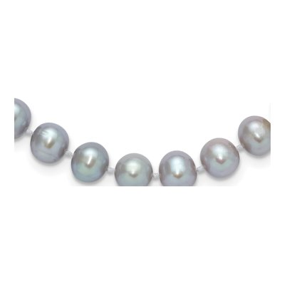 14K White Gold Grey Freshwater Cultured Pearl Necklace