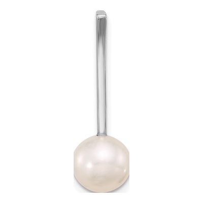 14K White Gold Freshwater Cultured Pearl Slide Pendant – view 3