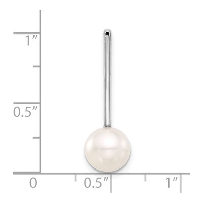 14K White Gold Freshwater Cultured Pearl Slide Pendant – view 4