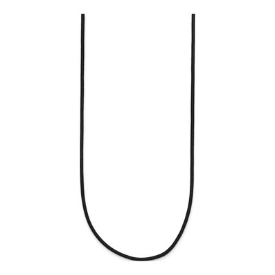 14K Yellow Gold Black Leather Cord Necklace, 20" – view 3