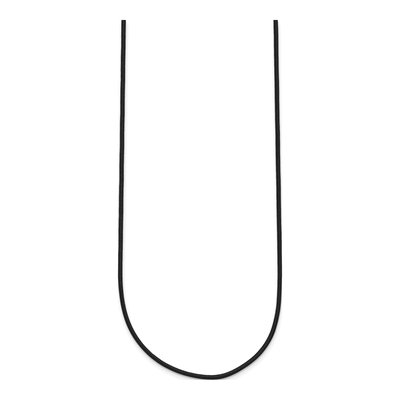 14K White Gold Black Leather Cord Necklace – view 3