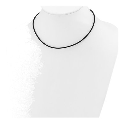 14K Yellow Gold Black Leather Cord Necklace – view 4