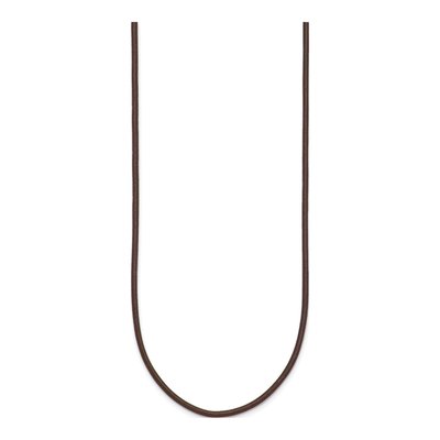 14K Yellow Gold Brown Leather Cord Necklace – view 3