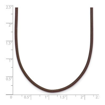 14K Yellow Gold Brown Leather Cord Necklace – view 6