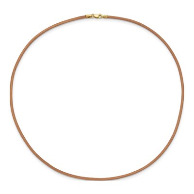 14K Yellow Gold Leather Cord Necklace – view 5