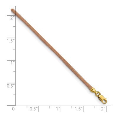 14K Yellow Gold Leather Cord Necklace – view 6