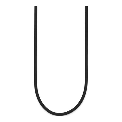 14K Yellow Gold Black Rubber Cord Necklace – view 3
