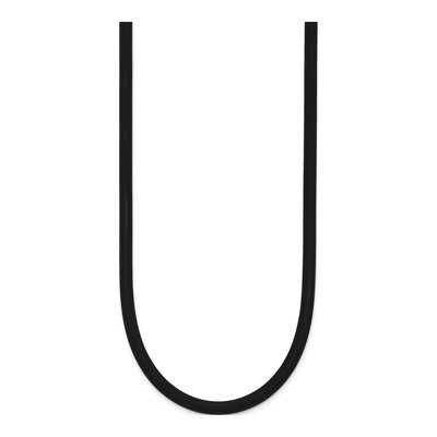 14K Yellow Gold Black Rubber Cord Necklace – view 3
