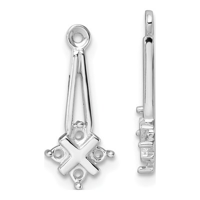 14K White Gold Diamond Earring Jacket Mounting