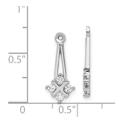 14K White Gold 1/4 ct tw Diamond Cluster Earring Jackets – view 5