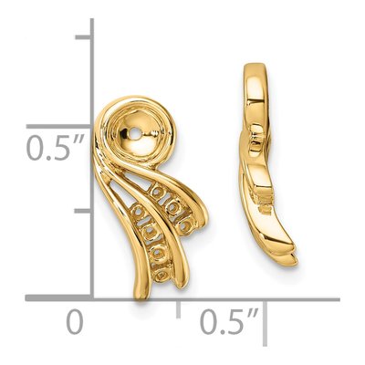 14K Yellow Gold Diamond Earring Jacket Mounting – view 5