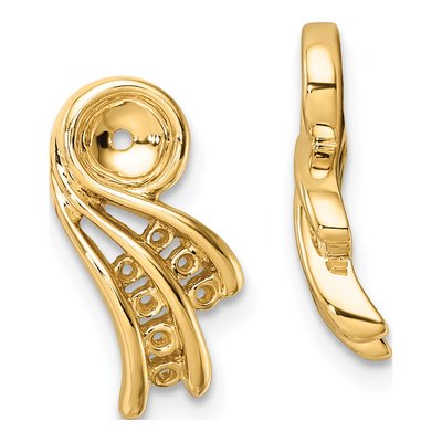 14K Yellow Gold Diamond Earring Jacket Mounting