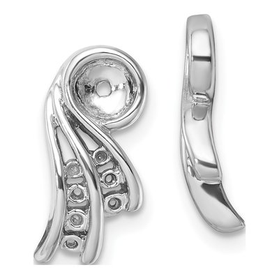 14K White Gold Diamond Earring Jacket Mounting