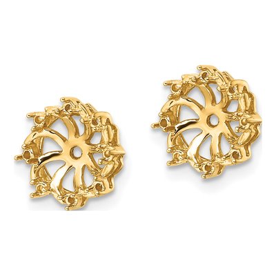 14K Yellow Gold Diamond Earring Jacket Mounting – view 3