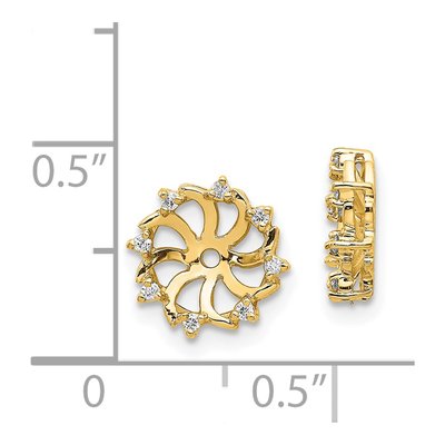 14K Yellow Gold 1/15 ct tw Diamond Earring Jackets – view 4