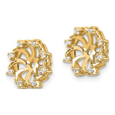 14K Yellow Gold 1/15 ct tw Diamond Earring Jackets – view 3