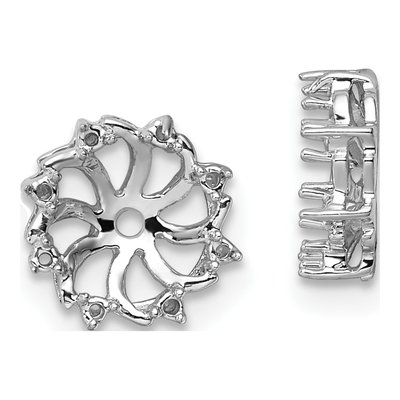 14K White Gold Diamond Earring Jacket Mounting