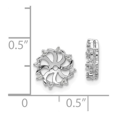 14K White Gold 1/15 ct tw Diamond Earring Jackets – view 4