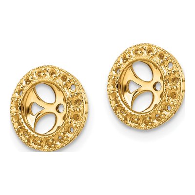 14K Yellow Gold Diamond Earring Jacket Mounting – view 2