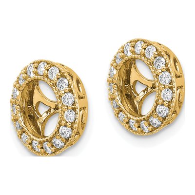 14K Yellow Gold 1/3 ct tw Diamond Circle Earring Jackets – view 3