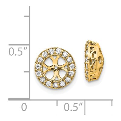 14K Yellow Gold 1/3 ct tw Diamond Circle Earring Jackets – view 4