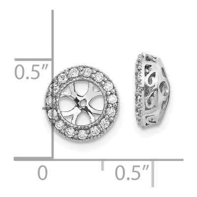 14K White Gold 1/3 ct tw Diamond Circle Earring Jackets – view 5