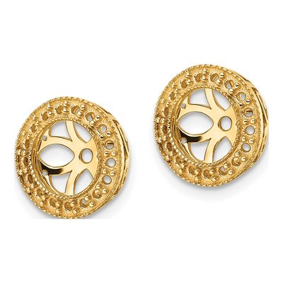 14K Yellow Gold Diamond Earring Jacket Mounting – view 3