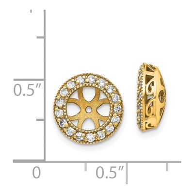 14K Yellow Gold 3/8 ct tw Diamond Circle Earring Jackets – view 3