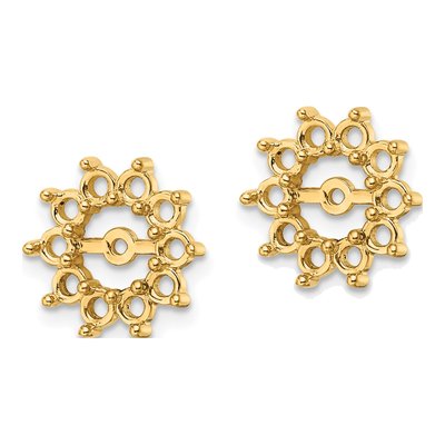 14K Yellow Gold Diamond Earring Jacket Mounting – view 3