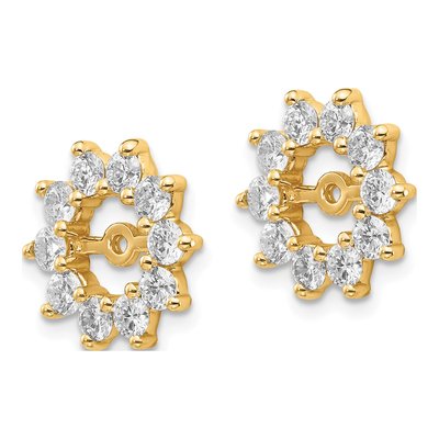 14K Yellow Gold 1 ct tw Diamond Fancy Earring Jackets – view 4