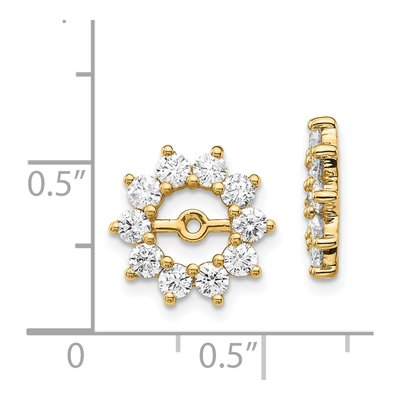 14K Yellow Gold 1 ct tw Diamond Fancy Earring Jackets – view 5