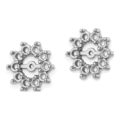 14K White Gold Diamond Earring Jacket Mounting – view 3