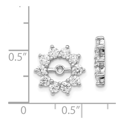 14K White Gold 1 ct tw Diamond Fancy Earring Jackets – view 5