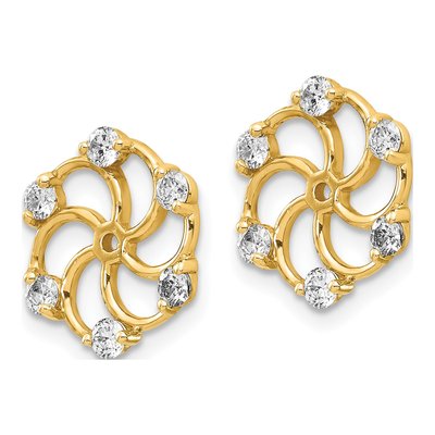 14K Yellow Gold 3/8 ct tw Diamond Earring Jackets – view 3