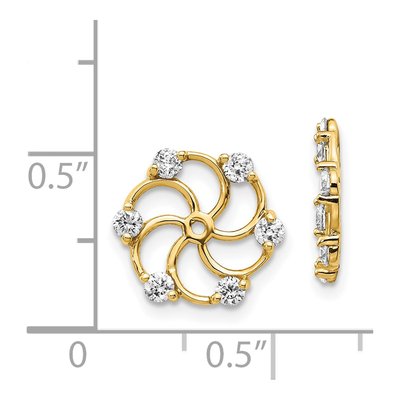 14K Yellow Gold 3/8 ct tw Diamond Earring Jackets – view 4