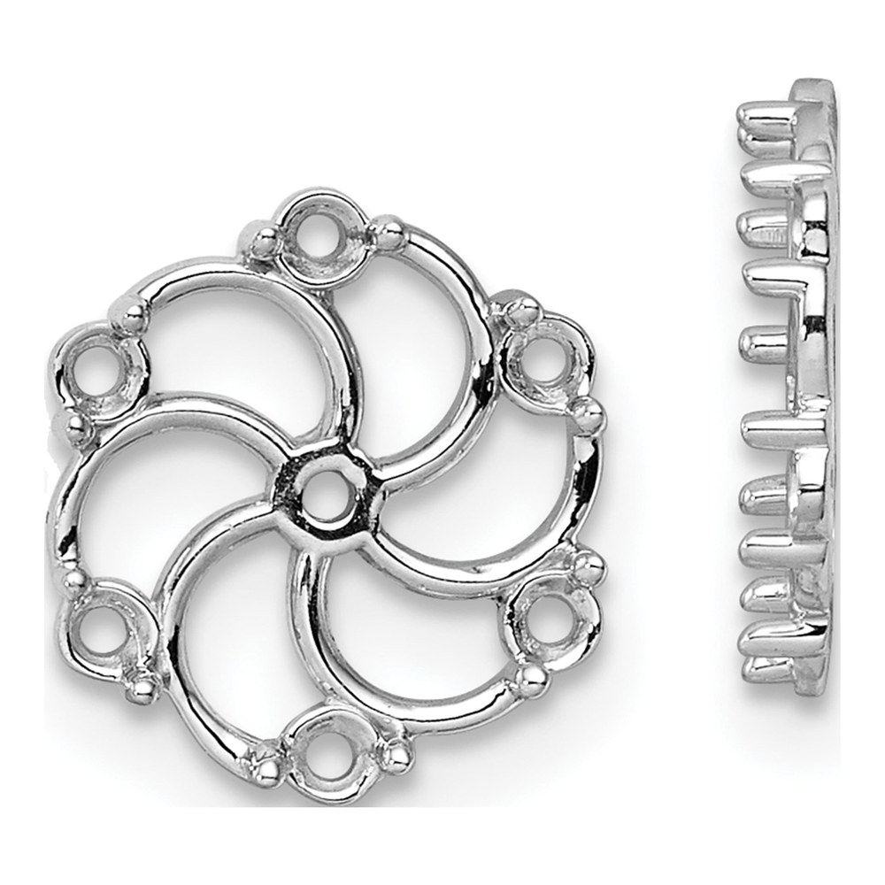 14K White Gold Diamond Earring Jacket Mounting