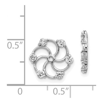 14K White Gold 3/8 ct tw Diamond Earring Jackets – view 5