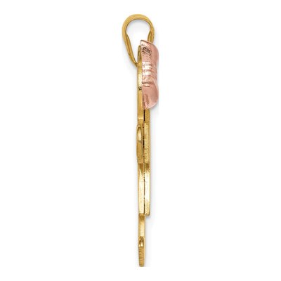 14K Tri-Color Gold Girl Boy Kiss Charm – view 3