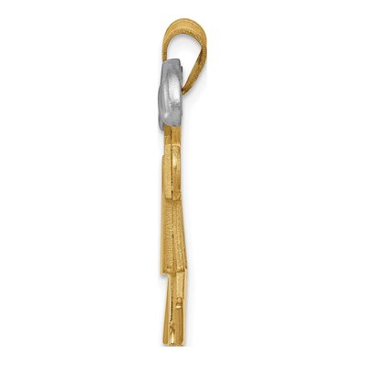 14K Two-Tone Gold Boys Kiss Charm – view 3