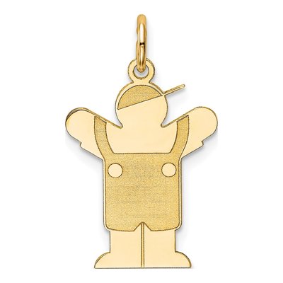14K Yellow Gold Boy Charm