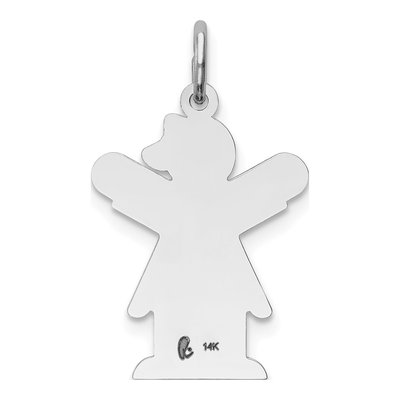 14K White Gold Kid Pendant – view 5
