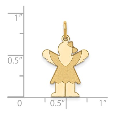 14K Yellow Gold Girl Charm – view 4