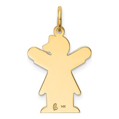14K Yellow Gold Girl Charm – view 5