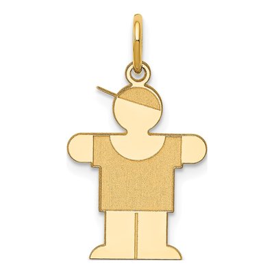 14K Yellow Gold Boy Charm