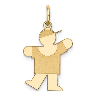 14K Yellow Gold Boy Charm