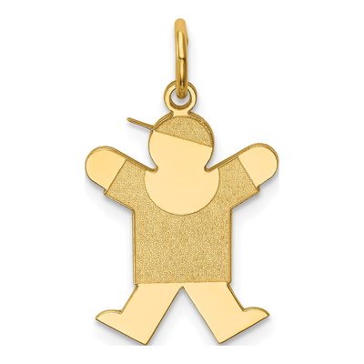 14K Yellow Gold Boy Charm
