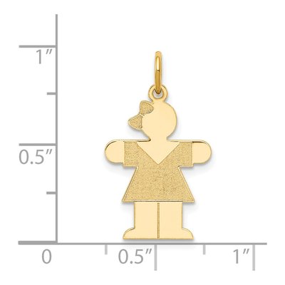 14K Yellow Gold Girl Charm – view 4
