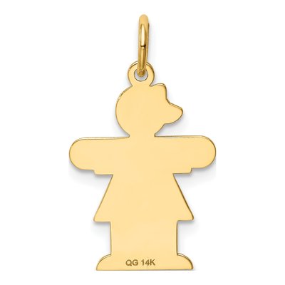 14K Yellow Gold Girl Charm – view 5